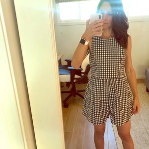 Black and White checkered romper